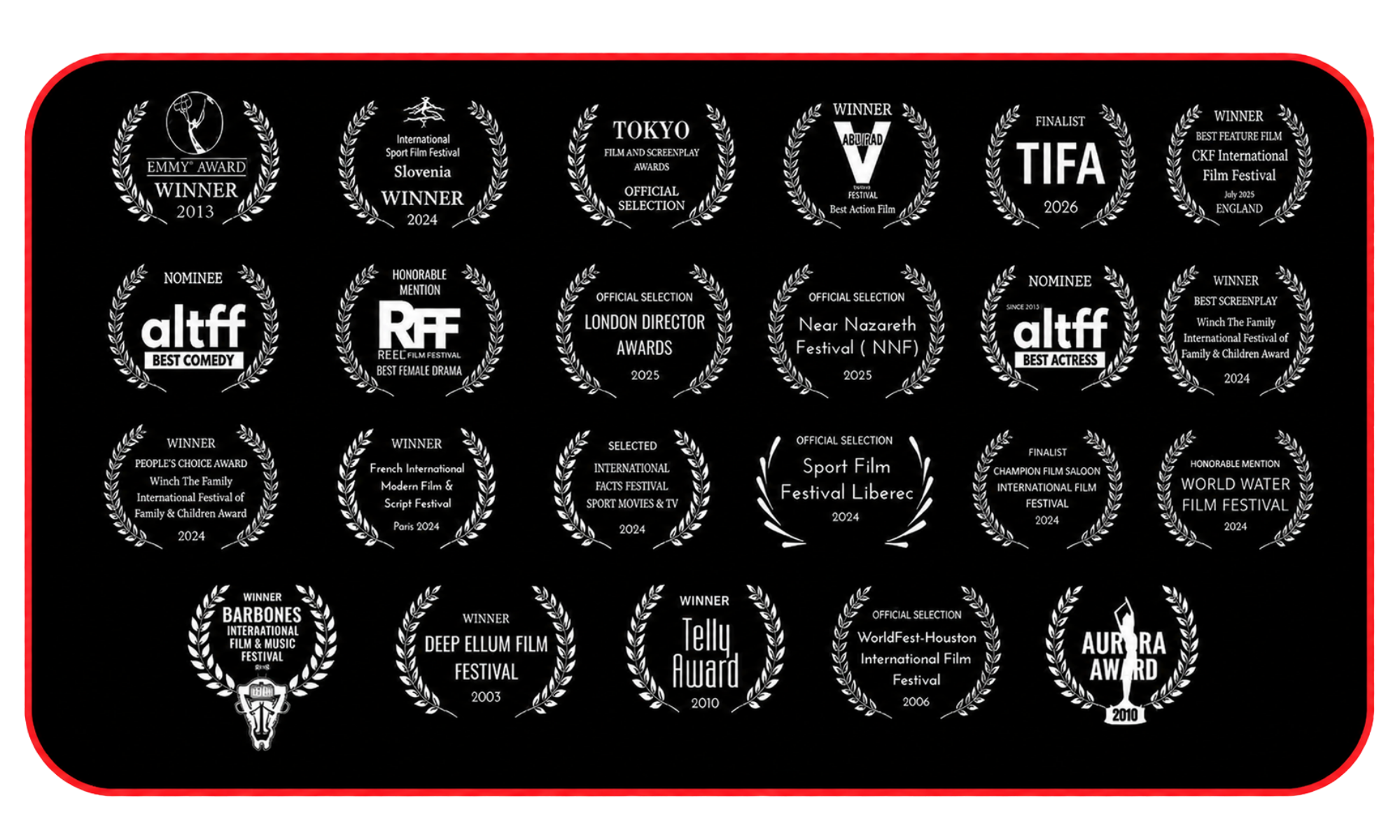 Making Films Studio festival laurels, awards, nominations, and official selections